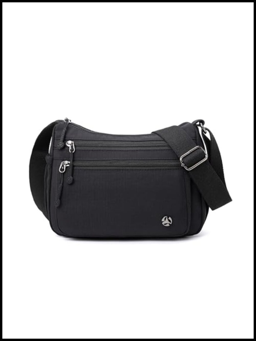 Waterproof Nylon Crossbody Bag Roomy Multiple Pockets Messenger Purse